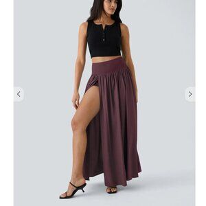 NWT Halara Breezeful™ High Waisted Split 2-in-1 Flowy Quick Dry Skirt Amaranth